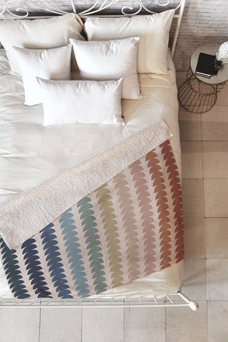 Colour Poems Maude Pattern Multicolor Fleece Throw Blanket