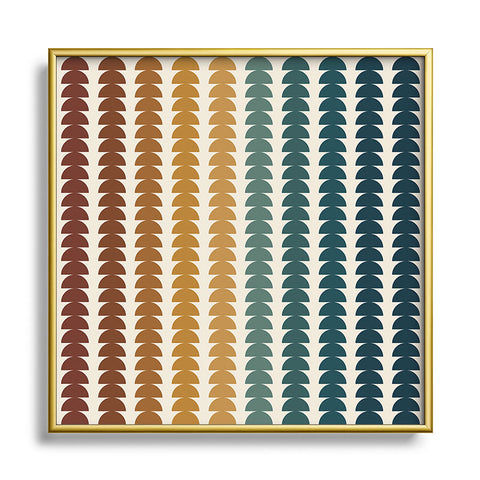 Colour Poems Maude Pattern Multicolor XX Square Metal Framed Art Print