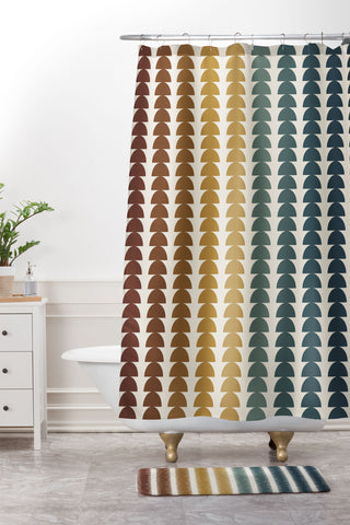 Colour Poems Maude Pattern Multicolor XX Shower Curtain And Mat