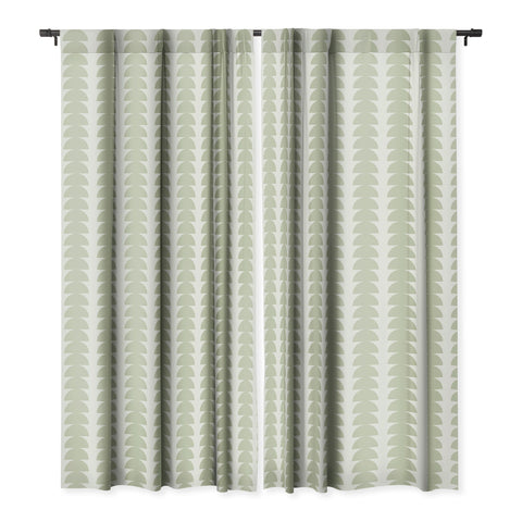 Colour Poems Maude Pattern Natural Green Blackout Window Curtain
