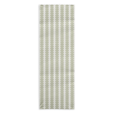 Colour Poems Maude Pattern Natural Green Yoga Towel