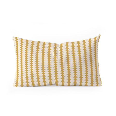 Colour Poems Maude Pattern Ochre Yellow Oblong Throw Pillow