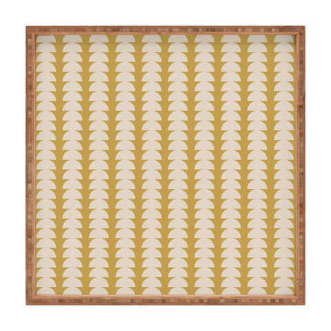 Colour Poems Maude Pattern Ochre Yellow Square Tray