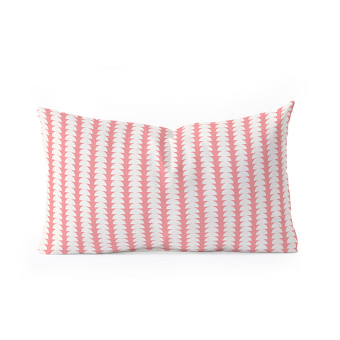 Colour Poems Maude Pattern Pink Oblong Throw Pillow