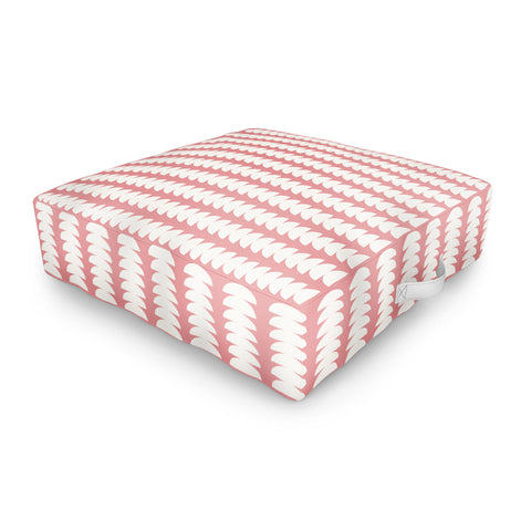 Colour Poems Maude Pattern Pink Outdoor Floor Cushion