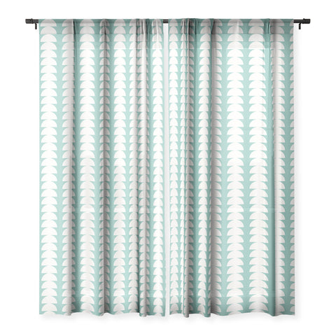 Colour Poems Maude Pattern Seafoam Sheer Window Curtain