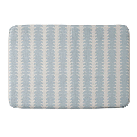 Colour Poems Maude Pattern Sky Blue Memory Foam Bath Mat