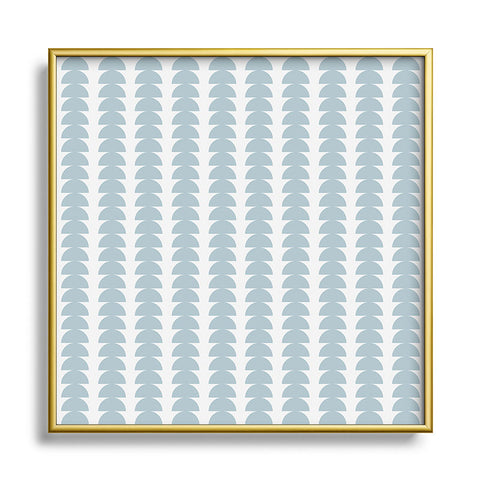 Colour Poems Maude Pattern Sky Blue Square Metal Framed Art Print