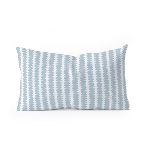 Colour Poems Maude Pattern Sky Blue Oblong Throw Pillow