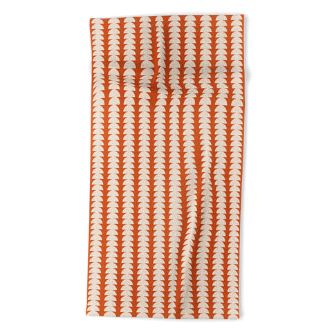 Colour Poems Maude Pattern Vintage Orange Beach Towel