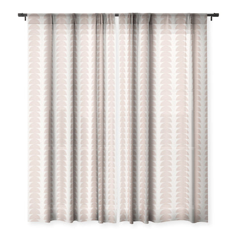 Colour Poems Maude Pattern Warm Neutral Sheer Window Curtain