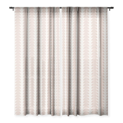 Colour Poems Maude Pattern Warm Neutral Sheer Window Curtain