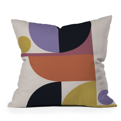 Colour Poems Mid Century Modern Abstract Outdoor Throw Pillow