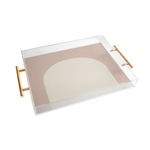 Colour Poems Minimal Arch Neutral Pink Acrylic Tray