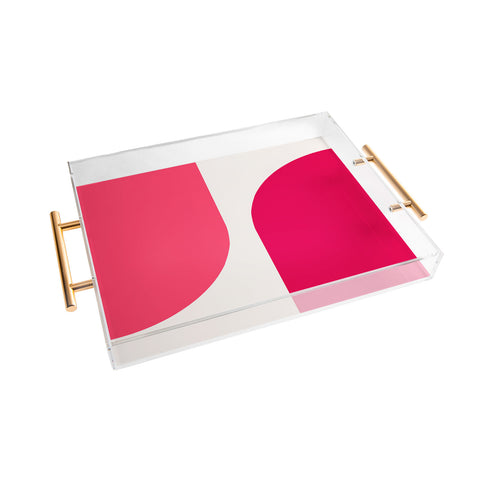 Colour Poems Minimal Arch Viva Magenta Acrylic Tray