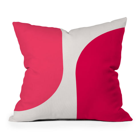 Colour Poems Minimal Arch Viva Magenta Outdoor Throw Pillow