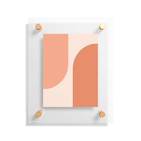 Colour Poems Minimal Arches Peach Fuzz Floating Acrylic Print