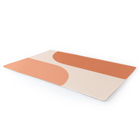 Colour Poems Minimal Arches Peach Fuzz Area Rug