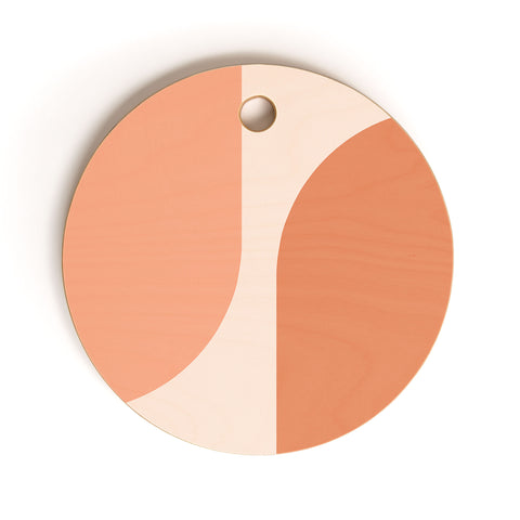 Colour Poems Minimal Arches Peach Fuzz Cutting Board Round