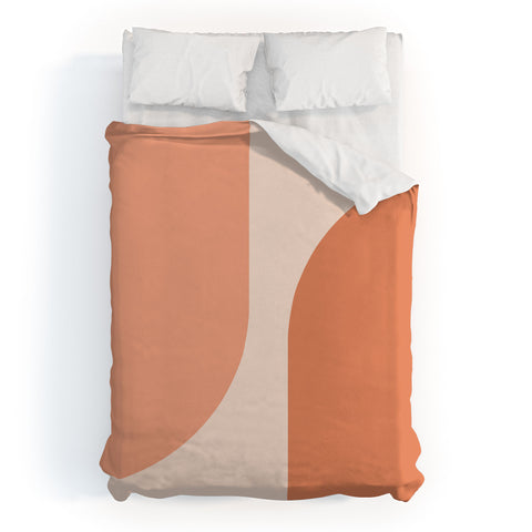 Colour Poems Minimal Arches Peach Fuzz Duvet Cover