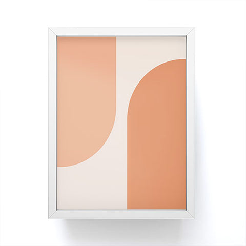 Colour Poems Minimal Arches Peach Fuzz Framed Mini Art Print