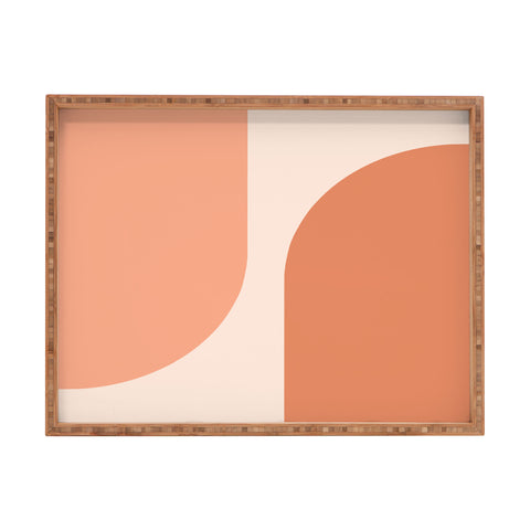 Colour Poems Minimal Arches Peach Fuzz Rectangular Tray