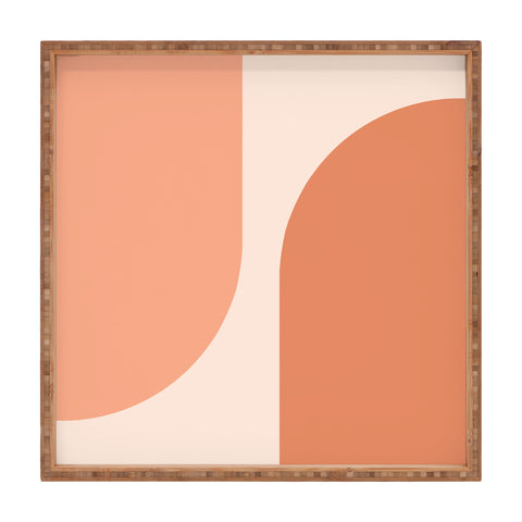 Colour Poems Minimal Arches Peach Fuzz Square Tray