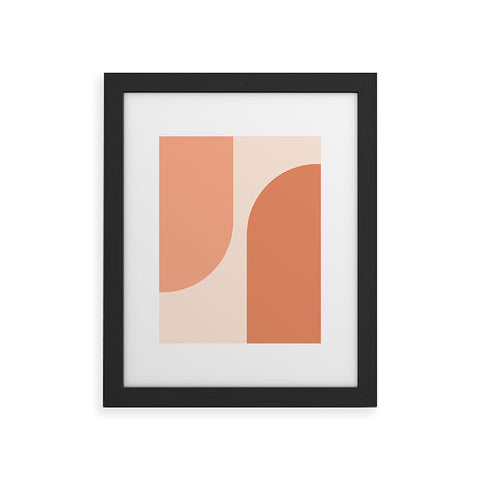 Colour Poems Minimal Arches Peach Fuzz Framed Art Print