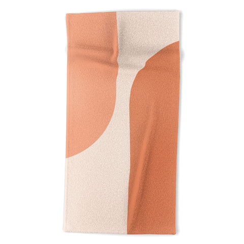 Colour Poems Minimal Arches Peach Fuzz Beach Towel