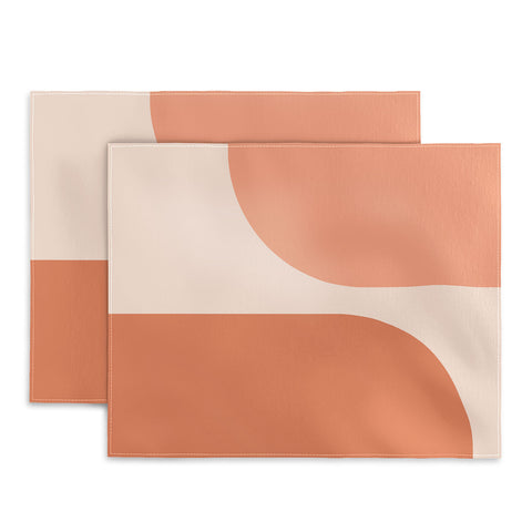 Colour Poems Minimal Arches Peach Fuzz Placemat