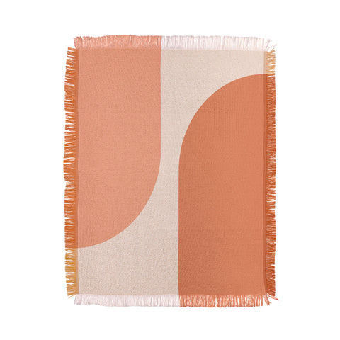 Colour Poems Minimal Arches Peach Fuzz Throw Blanket