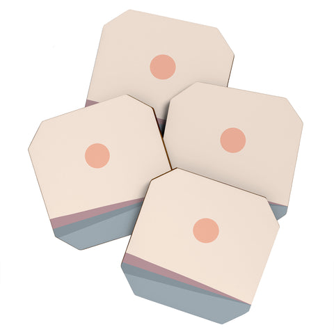 Colour Poems Minimal Horizon XII Coaster Set