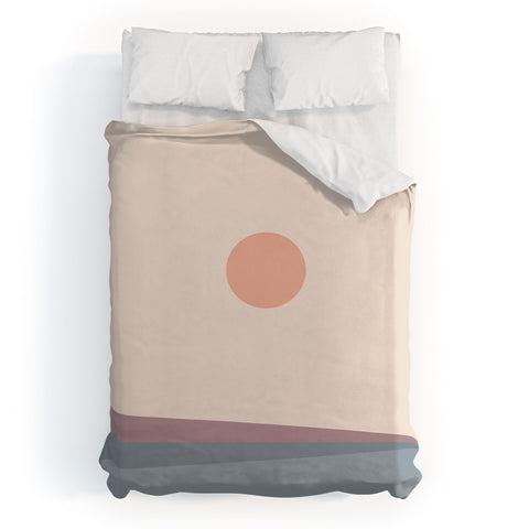 Colour Poems Minimal Horizon XII Duvet Cover
