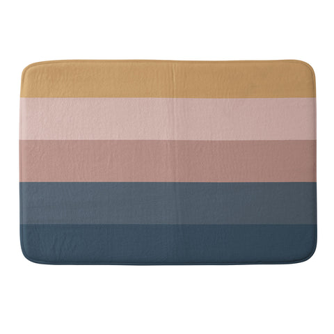 Colour Poems Minimal Retro Stripes Memory Foam Bath Mat