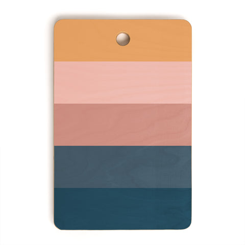 Colour Poems Minimal Retro Stripes Cutting Board Rectangle