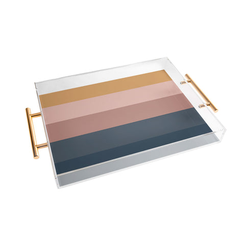 Colour Poems Minimal Retro Stripes Acrylic Tray