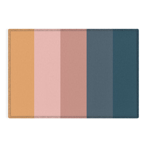 Colour Poems Minimal Retro Stripes Outdoor Rug