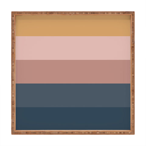 Colour Poems Minimal Retro Stripes Square Tray