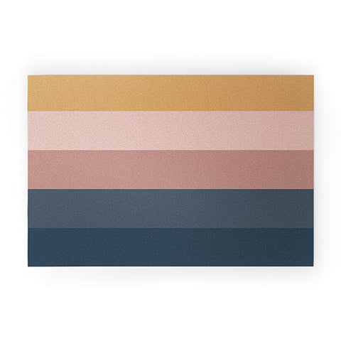 Colour Poems Minimal Retro Stripes Welcome Mat