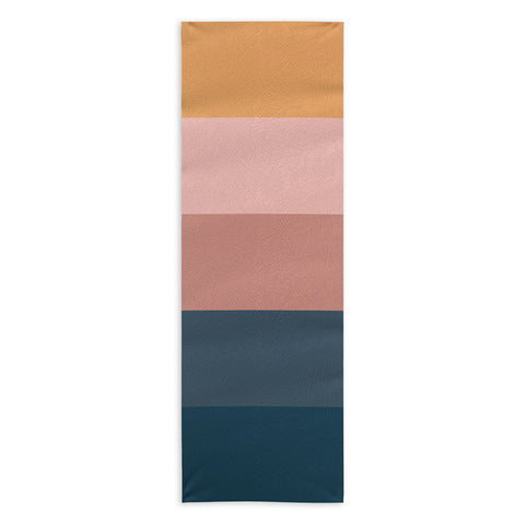 Colour Poems Minimal Retro Stripes Yoga Towel