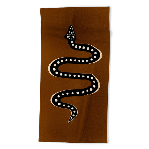 Colour Poems Minimal Snake XXXI Beach Towel