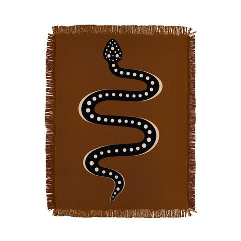 Colour Poems Minimal Snake XXXI Throw Blanket