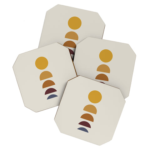 Colour Poems Minimal Sunrise Sunset I Coaster Set