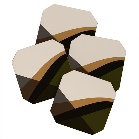 Colour Poems Minimal Waves Natural Coaster Set