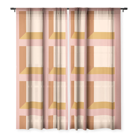 Colour Poems Minimalist 3D Pattern XIII Sheer Window Curtain