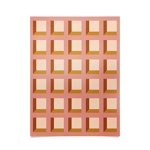 Colour Poems Minimalist 3D Pattern XIII Poster