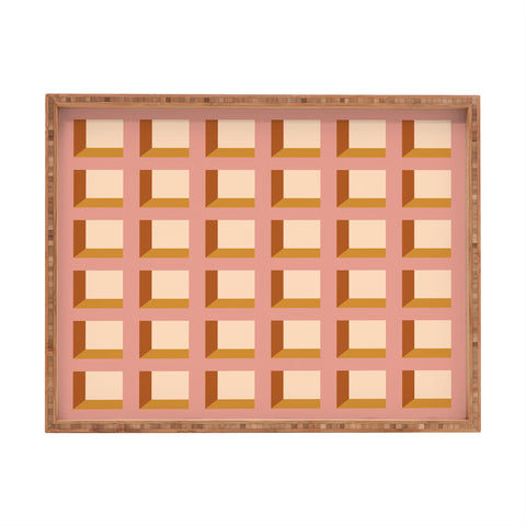 Colour Poems Minimalist 3D Pattern XIII Rectangular Tray