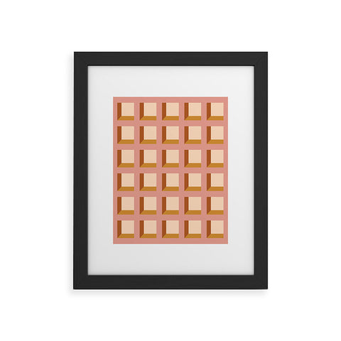 Colour Poems Minimalist 3D Pattern XIII Framed Art Print
