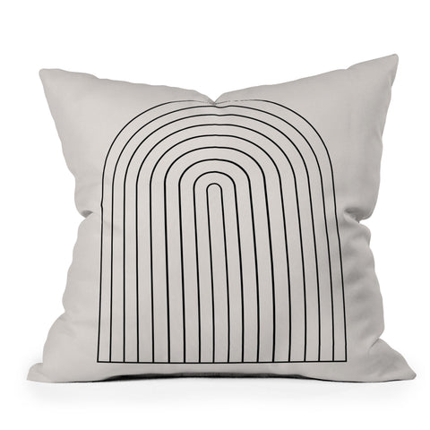 Colour Poems Minimalist Arch III Outdoor Throw Pillow