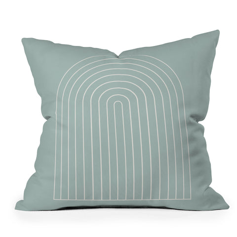 Colour Poems Minimalist Arch IV Outdoor Throw Pillow
